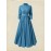 Elegant French-Inspired Vintage-Inspired V-Neck Long Sleeve Maxi Dress with Button Detail - Light Blue, Flowing A-Line Silhouette, Perfect for Summer, Adult Women'S Fashion, Casual Elegance|Vintageinspired Dress|Button Detail Dress, Wedding Guest Dresse Women Plu Size, Wedding Guest Outfit Women Plu Size, Wedding Guest Dresse Women Size, Plu Size Wedding Guest Dresse, Plu Size Women Dresse, Dress Women Offer, Vintage Dress For Women, Casual And Elegant Dress For Women, Summer Dress