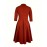 Single Breasted Three-quarter Sleeve Dress, Stylish Solid Lapel Collar Belted A-line Dress For Spring & Fall, Women's Clothing
