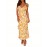 Women'S Floral Print Spaghetti Strap V-Neck Ruffle Trim Slip Dress, Polyester Blend, Casual Woven Maxi Dress for Adults - All Season Suitable