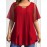 Plus Size Multicolor Women's Fake Two-piece Chiffon Summer Top
