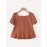 Plus Size - ZANZEA Women'S Plus Size Elegant Square Neck Blouse with Puff Sleeves & Tiered Ruffle Detail - Light Purple Solid Color, Non-Stretch Fabric, Perfect for Summer Commuting & Casual Outfits, Cute Blouse, Summer Fashion Top, Layered Ruffle Design, Nonstretch Fabric