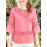 Plus Size, ZANZEA Women's Plus Size Elegant Blouse - 3/4 Sleeve Crew Neck Baggy Shirt, Lightweight All-Season Wedding Guest Dress-like Top, Machine Washable White Collar Blouse for Office, Party & Casual Attire (Plus Size Friendly)